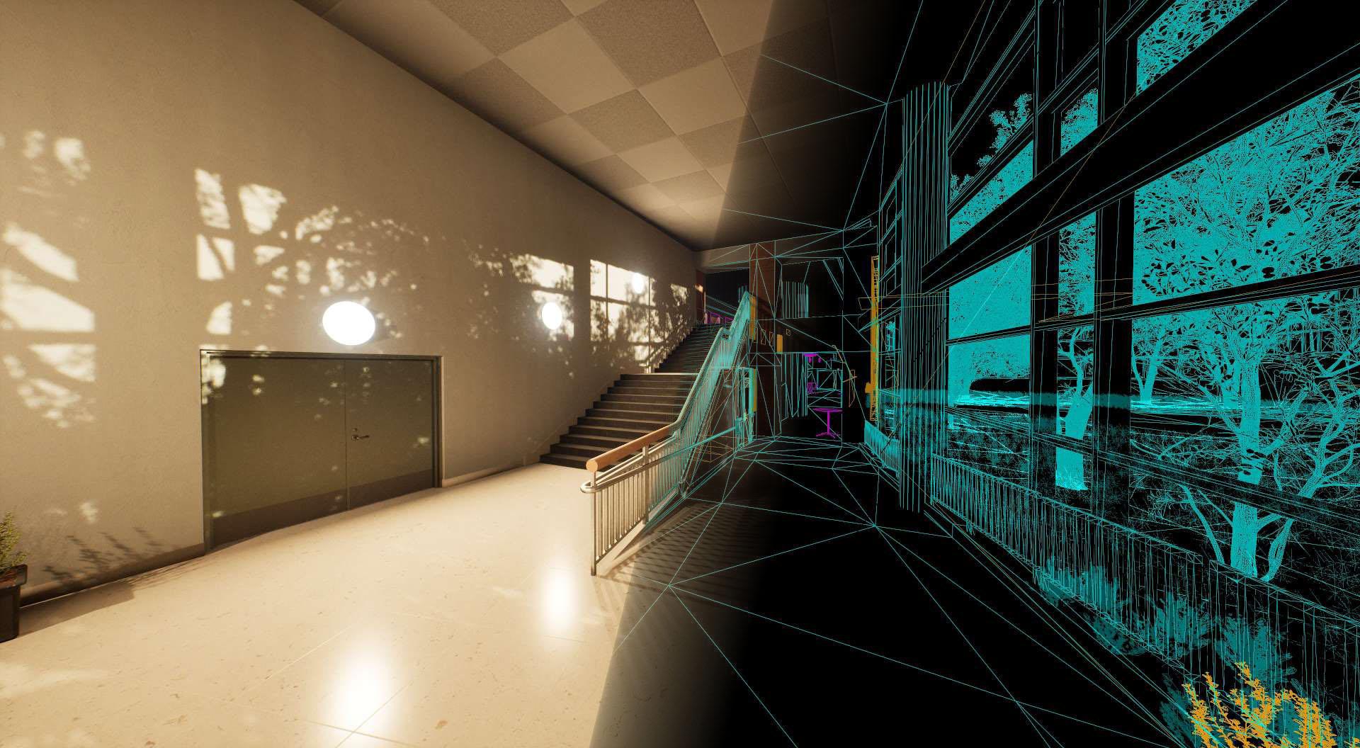 3D model of the Dow Atrium at Michigan Tech